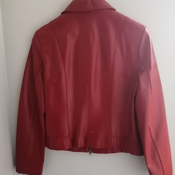 Red Leather Jacket - Picture 3 of 6